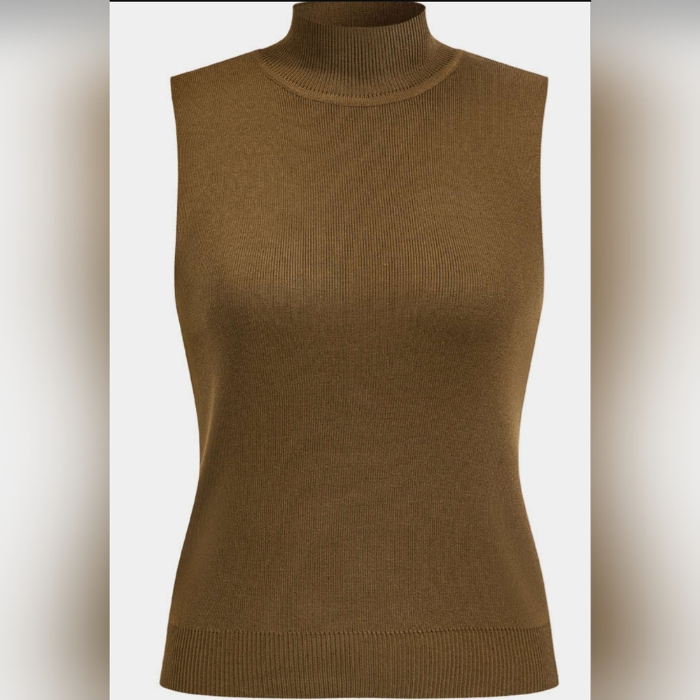 Women's 3 Pc Brown Knit Top, Cardigan and Pants Set - Picture 2 of 8
